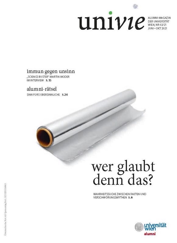 Bucheinband von 'univie - Alumni-Magazin der Universität Wien, Band 02/21'