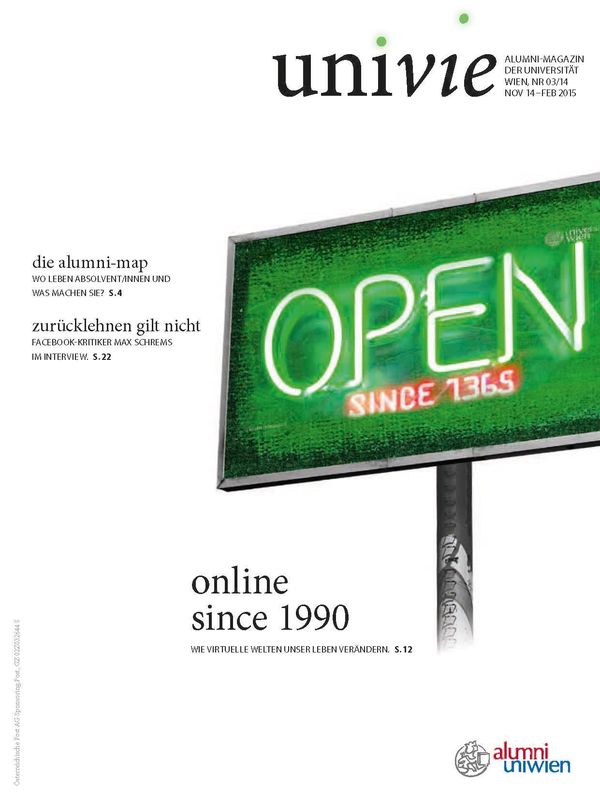 Bucheinband von 'univie - Alumni-Magazin der Universität Wien, Band 03/14'