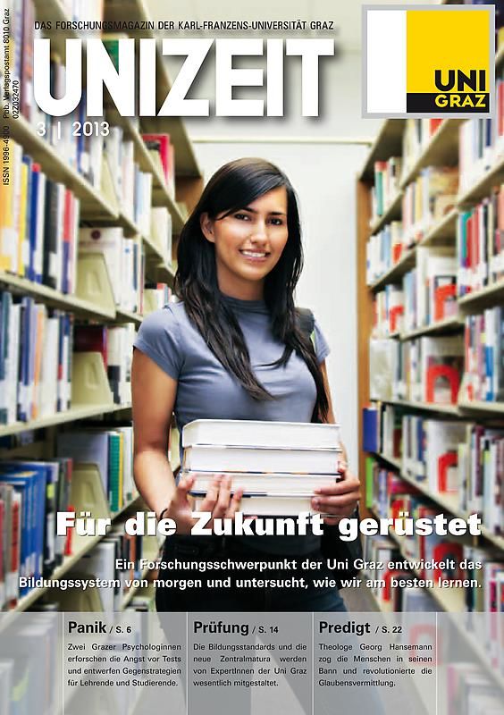 Bucheinband von 'UNIZEIT - Das Forschungsmagazin der Karl-Franzens-Universität Graz, Band 3|2013'