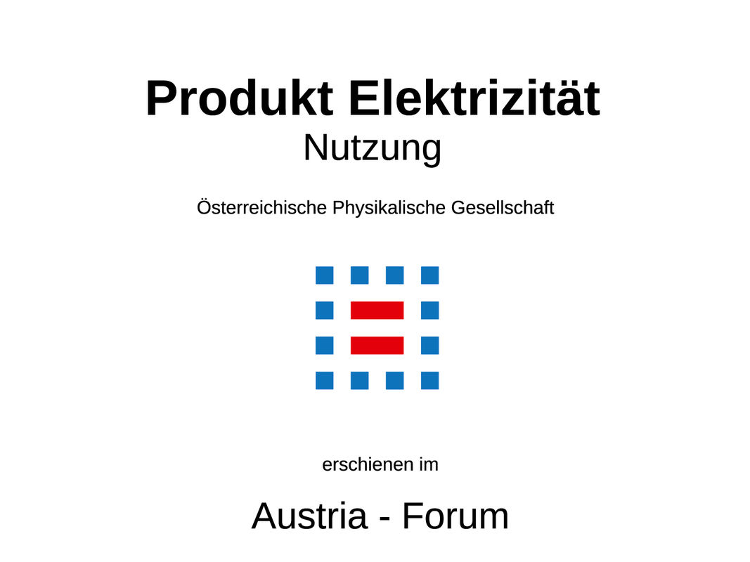 Cover of the book 'Produkt Elektrizität - Nutzung'