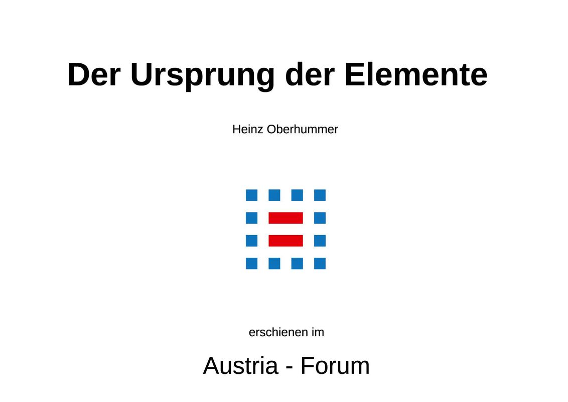 Cover of the book 'Der Ursprung der Elemente'
