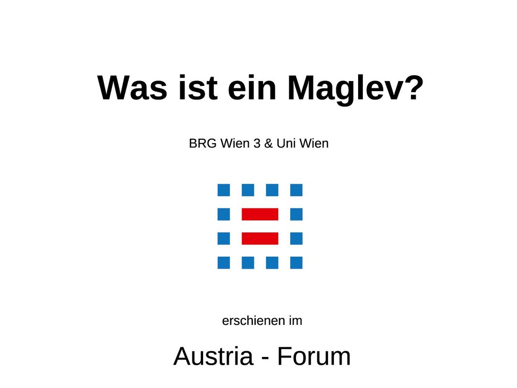 Cover of the book 'Was ist ein Maglev? - Hochgeschwindigkeitstransporte einst und jetzt'