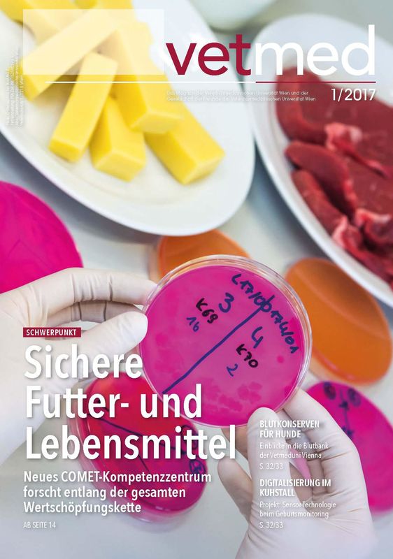 Bucheinband von 'vetmed - Das Magazin der Veterinärmedizinischen Universität Wien und der Gesellschaft der Freunde der Veterinärmedizinischen Universität Wien, Band 1/2017'