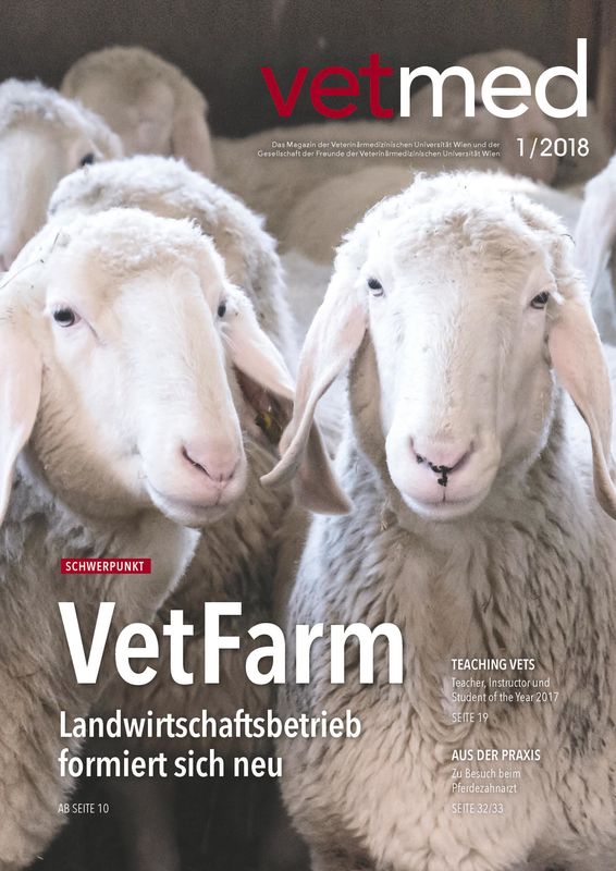 Cover of the book 'vetmed - Das Magazin der Veterinärmedizinischen Universität Wien und der Gesellschaft der Freunde der Veterinärmedizinischen Universität Wien, Volume 1/2018'