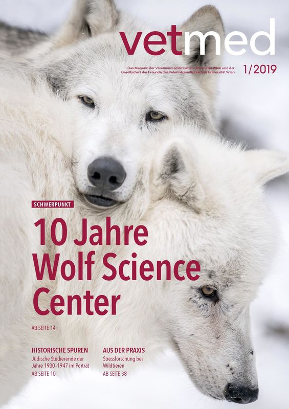 Bucheinband von 'vetmed - Das Magazin der Veterinärmedizinischen Universität Wien und der Gesellschaft der Freunde der Veterinärmedizinischen Universität Wien, Band 1/2019'