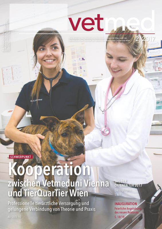 Bucheinband von 'vetmed - Das Magazin der Veterinärmedizinischen Universität Wien und der Gesellschaft der Freunde der Veterinärmedizinischen Universität Wien, Band 2/2017'