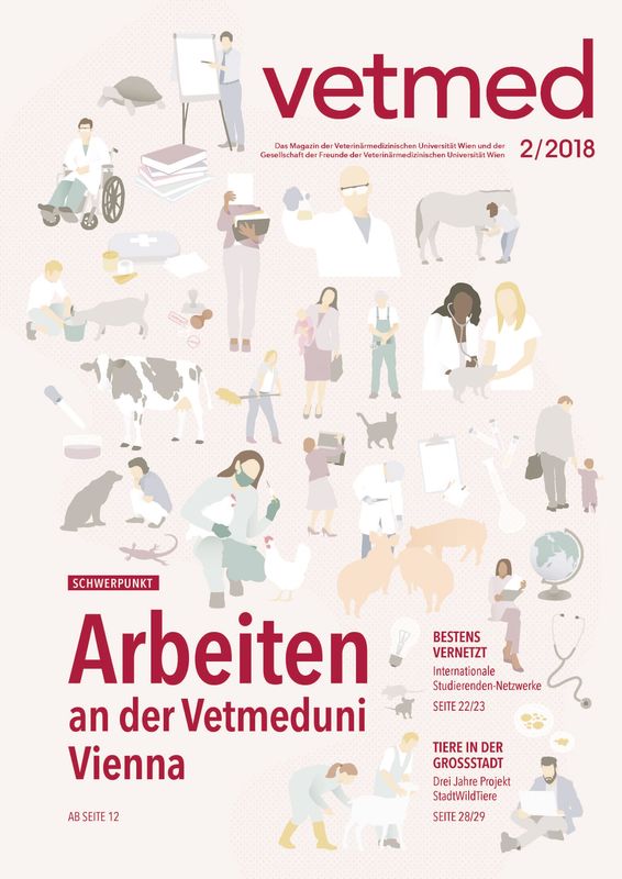 Bucheinband von 'vetmed - Das Magazin der Veterinärmedizinischen Universität Wien und der Gesellschaft der Freunde der Veterinärmedizinischen Universität Wien, Band 2/2018'