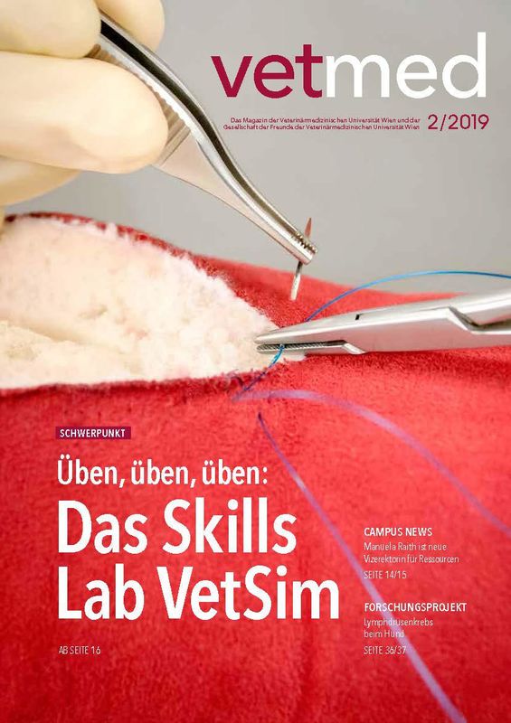 Bucheinband von 'vetmed - Das Magazin der Veterinärmedizinischen Universität Wien und der Gesellschaft der Freunde der Veterinärmedizinischen Universität Wien, Band 2/2019'