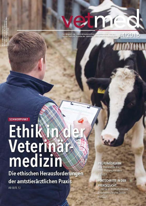 Bucheinband von 'vetmed - Das Magazin der Veterinärmedizinischen Universität Wien und der Gesellschaft der Freunde der Veterinärmedizinischen Universität Wien, Band 4/2016'