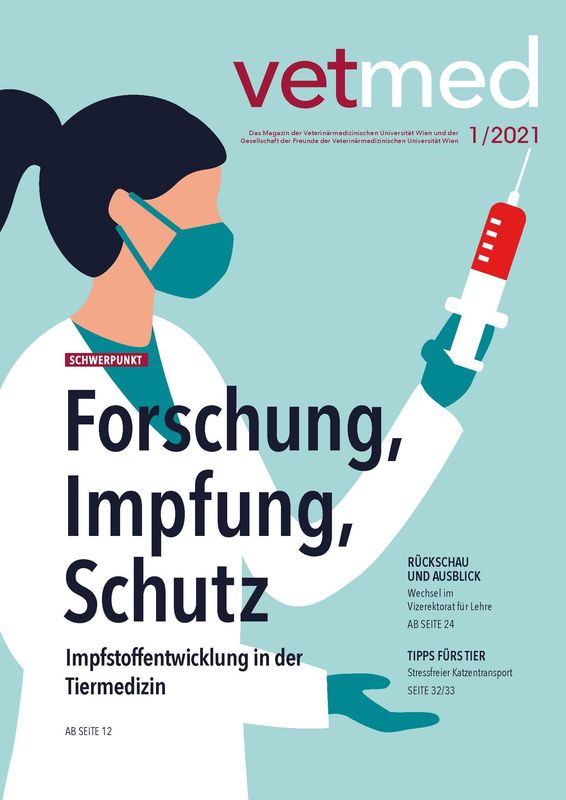 Bucheinband von 'vetmed - Das Magazin der Veterinärmedizinischen Universität Wien und der Gesellschaft der Freunde der Veterinärmedizinischen Universität Wien, Band 1/2021'