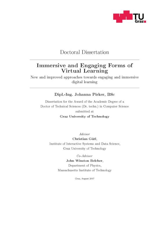 Cover of the book 'Immersive and Engaging Forms of Virtual Learning - New and improved approaches towards engaging and immersive digital learning'