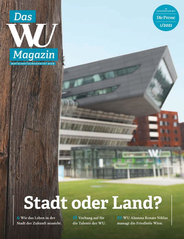Bucheinband von 'WU Magazin - Information aus der Wirtschaftsuniversität Wien, Band 1/2021'
