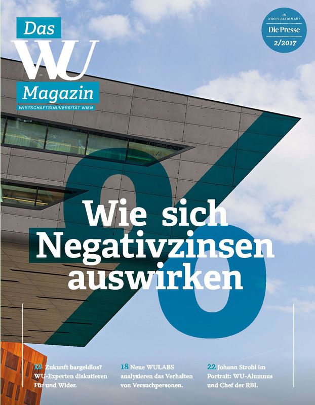 Bucheinband von 'WU Magazin - Information aus der Wirtschaftsuniversität Wien, Band 2/2017'