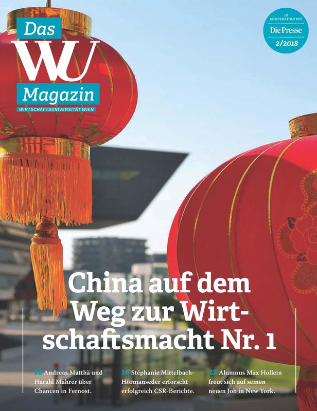 Cover of the book 'WU Magazin - Information aus der Wirtschaftsuniversität Wien, Volume 2/2018'