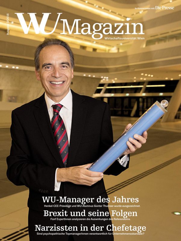 Cover of the book 'WU Magazin - Information aus der Wirtschaftsuniversität Wien, Volume 3/2016'