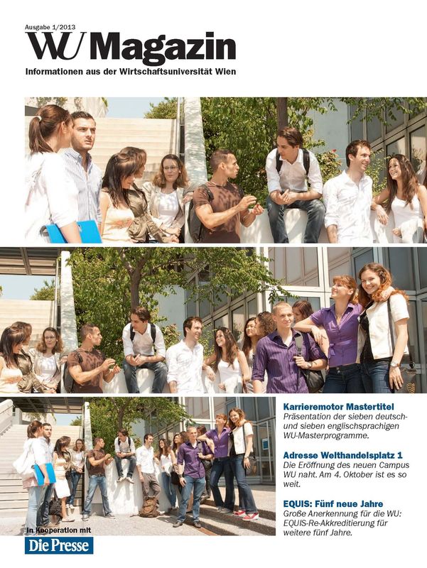 Cover of the book 'WU Magazin - Information aus der Wirtschaftsuniversität Wien, Volume 1/2013'