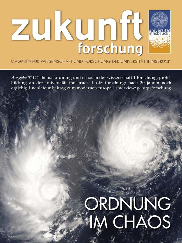 Bucheinband von 'zukunft forschung - MAGAZIN FÜR WISSENSCHAFT UND FORSCHUNG DER UNIVERSITÄT INNSBRUCK, Band 01/11'