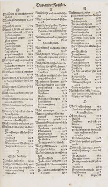 Bild der Seite - Register II - 17 - in Artzney Buch