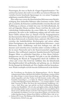 Image of the Page - 75 - in Aufklärung habsburgisch - Staatsbildung, Wissenskultur und Geschichtspolitik in Zentraleuropa 1750–1850