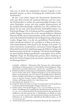 Image of the Page - 86 - in Aufklärung habsburgisch - Staatsbildung, Wissenskultur und Geschichtspolitik in Zentraleuropa 1750–1850