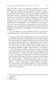 Image of the Page - 131 - in Aufklärung habsburgisch - Staatsbildung, Wissenskultur und Geschichtspolitik in Zentraleuropa 1750–1850