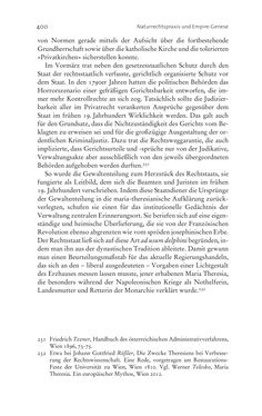 Image of the Page - 400 - in Aufklärung habsburgisch - Staatsbildung, Wissenskultur und Geschichtspolitik in Zentraleuropa 1750–1850