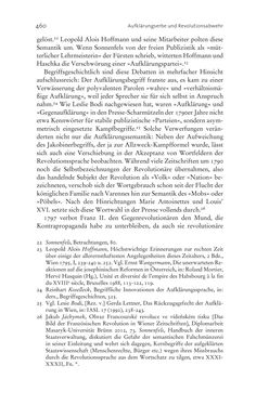 Bild der Seite - 460 - in Aufklärung habsburgisch - Staatsbildung, Wissenskultur und Geschichtspolitik in Zentraleuropa 1750–1850