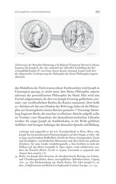 Image of the Page - 465 - in Aufklärung habsburgisch - Staatsbildung, Wissenskultur und Geschichtspolitik in Zentraleuropa 1750–1850