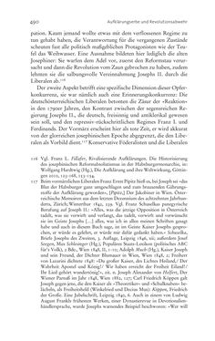 Image of the Page - 490 - in Aufklärung habsburgisch - Staatsbildung, Wissenskultur und Geschichtspolitik in Zentraleuropa 1750–1850