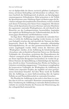 Bild der Seite - 521 - in Aufklärung habsburgisch - Staatsbildung, Wissenskultur und Geschichtspolitik in Zentraleuropa 1750–1850