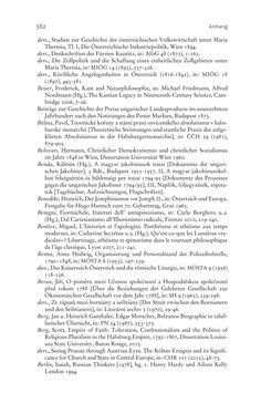 Bild der Seite - 562 - in Aufklärung habsburgisch - Staatsbildung, Wissenskultur und Geschichtspolitik in Zentraleuropa 1750–1850