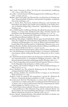 Bild der Seite - 564 - in Aufklärung habsburgisch - Staatsbildung, Wissenskultur und Geschichtspolitik in Zentraleuropa 1750–1850