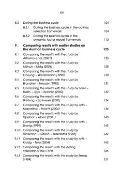 Image of the Page - XIII - in The Austrian Business Cycle in the European Context