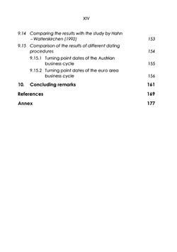 Bild der Seite - XIV - in The Austrian Business Cycle in the European Context