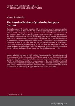 Bild der Seite - Einband hinten - in The Austrian Business Cycle in the European Context