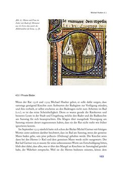 Image of the Page - 103 - in Im städtischen Bad vor 500 Jahren - Badhaus, Bader und Badegäste im alten Tirol