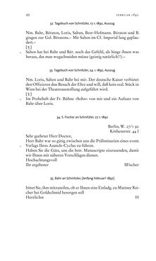 Image of the Page - 20 - in Arthur Schnitzler & Hermann Bahr - Briefwechsel, Aufzeichnungen, Dokumente 1891–1931