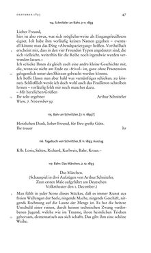 Bild der Seite - 47 - in Arthur Schnitzler & Hermann Bahr - Briefwechsel, Aufzeichnungen, Dokumente 1891–1931