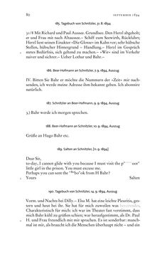 Image of the Page - 80 - in Arthur Schnitzler & Hermann Bahr - Briefwechsel, Aufzeichnungen, Dokumente 1891–1931