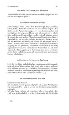 Image of the Page - 87 - in Arthur Schnitzler & Hermann Bahr - Briefwechsel, Aufzeichnungen, Dokumente 1891–1931