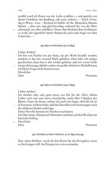 Image of the Page - 102 - in Arthur Schnitzler & Hermann Bahr - Briefwechsel, Aufzeichnungen, Dokumente 1891–1931