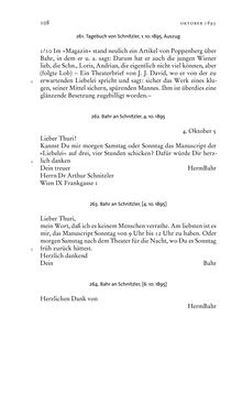 Image of the Page - 108 - in Arthur Schnitzler & Hermann Bahr - Briefwechsel, Aufzeichnungen, Dokumente 1891–1931