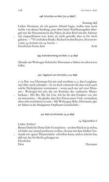 Image of the Page - 126 - in Arthur Schnitzler & Hermann Bahr - Briefwechsel, Aufzeichnungen, Dokumente 1891–1931