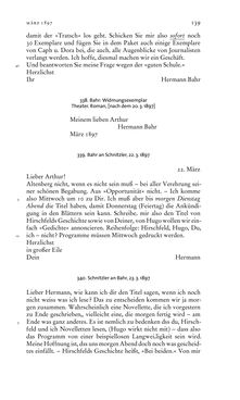 Bild der Seite - 139 - in Arthur Schnitzler & Hermann Bahr - Briefwechsel, Aufzeichnungen, Dokumente 1891–1931
