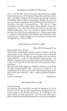 Image of the Page - 141 - in Arthur Schnitzler & Hermann Bahr - Briefwechsel, Aufzeichnungen, Dokumente 1891–1931