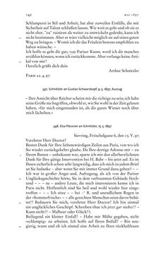 Image of the Page - 142 - in Arthur Schnitzler & Hermann Bahr - Briefwechsel, Aufzeichnungen, Dokumente 1891–1931