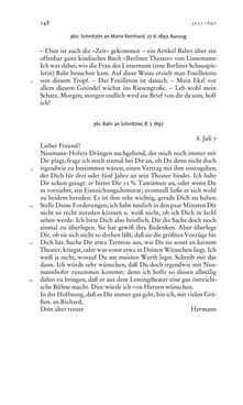 Image of the Page - 148 - in Arthur Schnitzler & Hermann Bahr - Briefwechsel, Aufzeichnungen, Dokumente 1891–1931