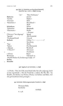 Image of the Page - 161 - in Arthur Schnitzler & Hermann Bahr - Briefwechsel, Aufzeichnungen, Dokumente 1891–1931
