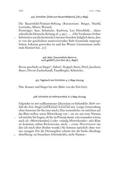 Bild der Seite - 170 - in Arthur Schnitzler & Hermann Bahr - Briefwechsel, Aufzeichnungen, Dokumente 1891–1931