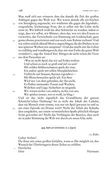 Image of the Page - 196 - in Arthur Schnitzler & Hermann Bahr - Briefwechsel, Aufzeichnungen, Dokumente 1891–1931